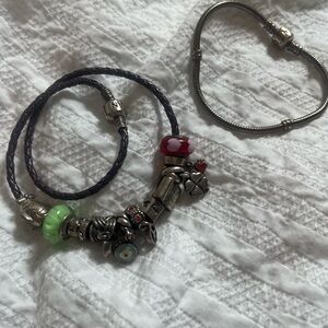 Pandora rope bracelet and regular band